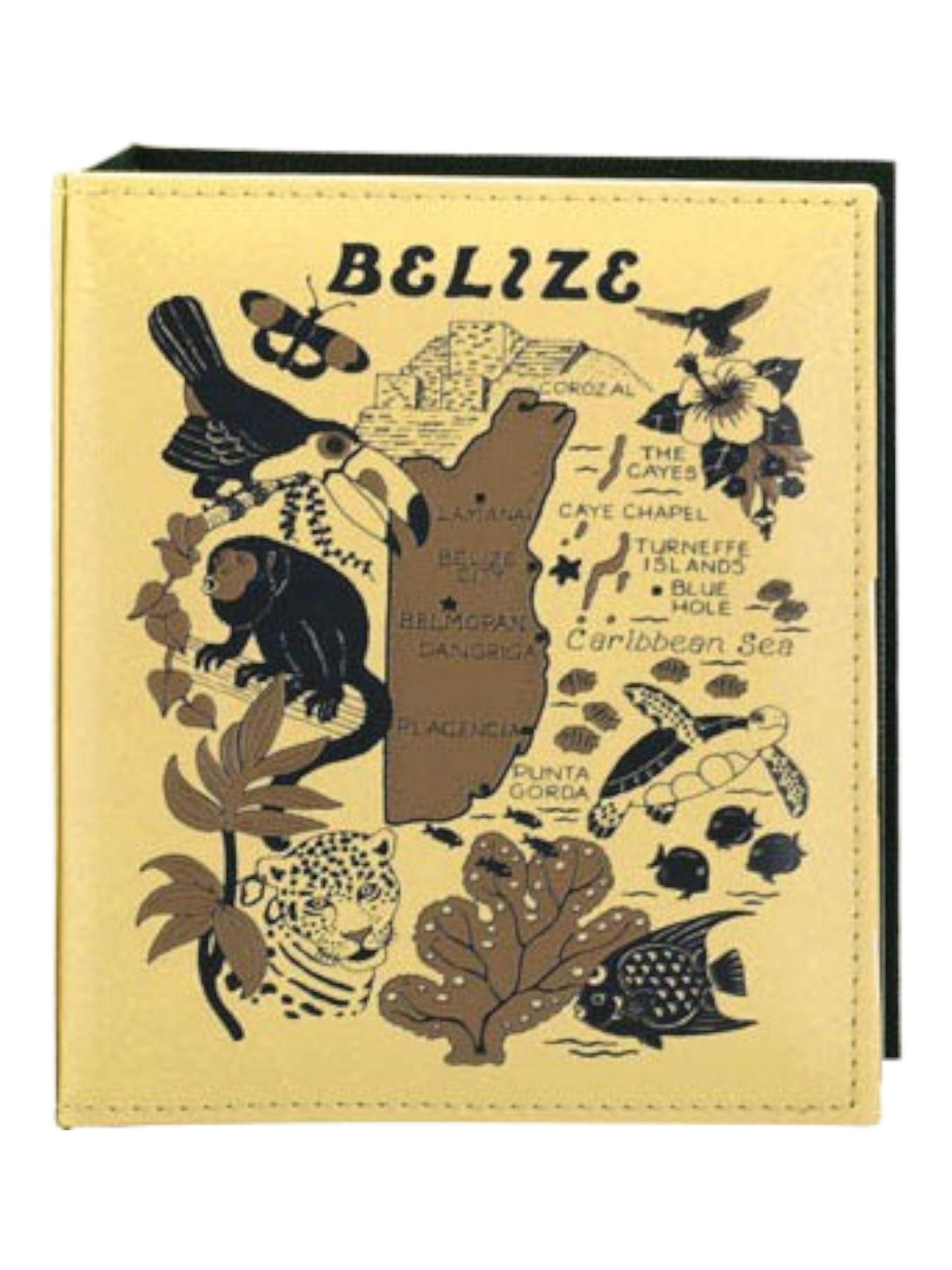 Belize Map Embossed Photo Album 100 Photos / 4x6