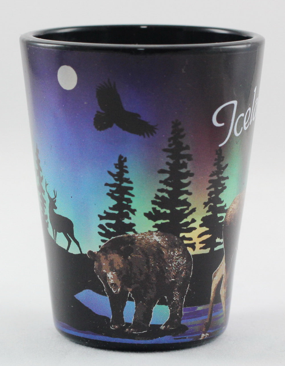 Iceland Northern Lights Moose Shot Glass