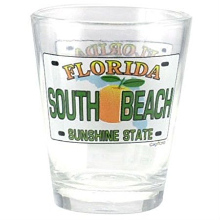 South Beach Florida License Plate Shot Glass