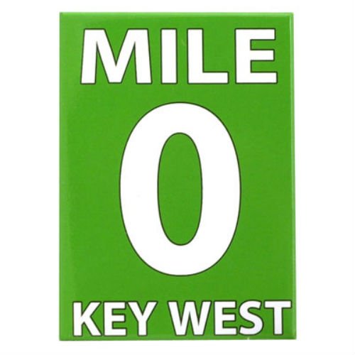 Key West Florida Zero Mile Fridge Collector's Souvenir Magnet 2.5" X 3.5"