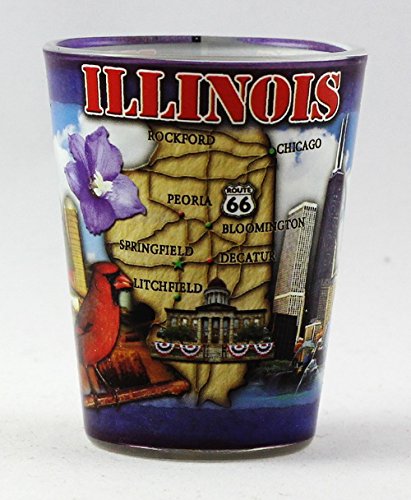 Illinois State Collage Shot Glass rtp