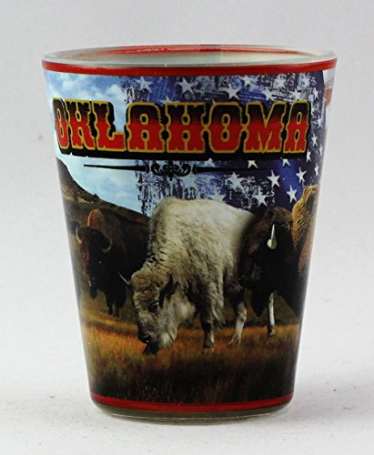 Oklahoma State Buffalo-USA Flag Shot Glass rtp