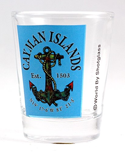Cayman Islands Anchor Shot Glass