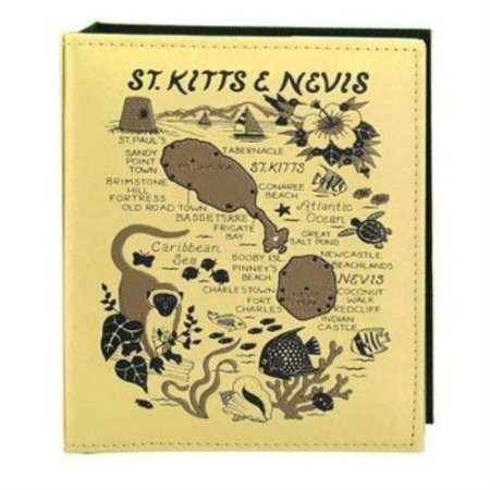 St. Kitts & Nevis Map Embossed Photo Album 100 Photos / 4x6