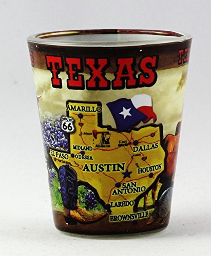 Texas State Collage Shot Glass rtp