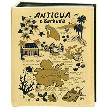 Antigua & Barbuda Map Embossed Photo Album 200 Photos / 4x6