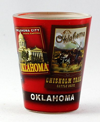 Oklahoma State Poster Art Shot Glass rtp