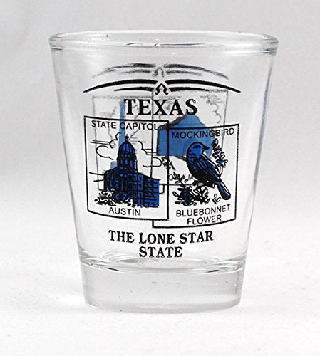 Texas State Scenery Blue New Shot Glass