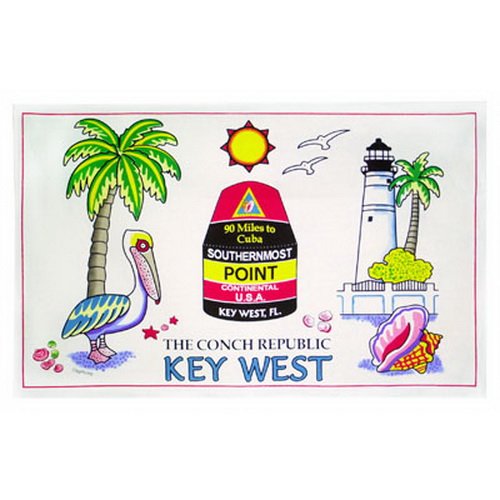Key West Florida Cotton Tea Kitchen Towel 20" x 32"