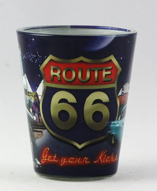 Route 66 Retro Collage Shot Glass rtp