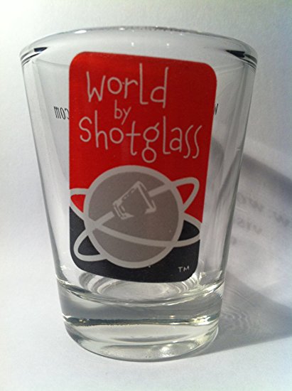 World By Shotglass Logo Shield Shot Glass