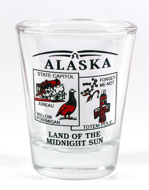 Alaska State Scenery Red New Shot Glass