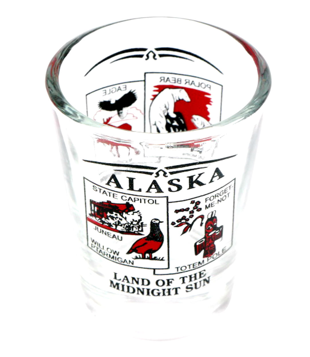 Alaska State Scenery Red New Shot Glass