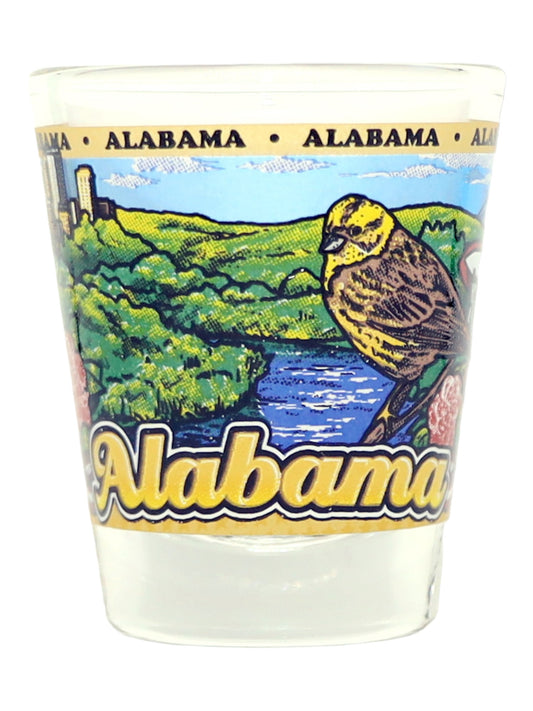 Alabama State Wraparound Shot Glass