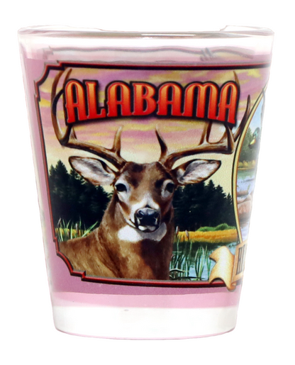 Alabama State Mural Shot Glass jks