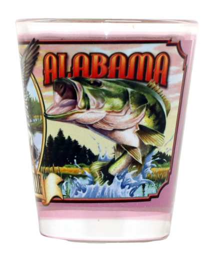 Alabama State Mural Shot Glass jks
