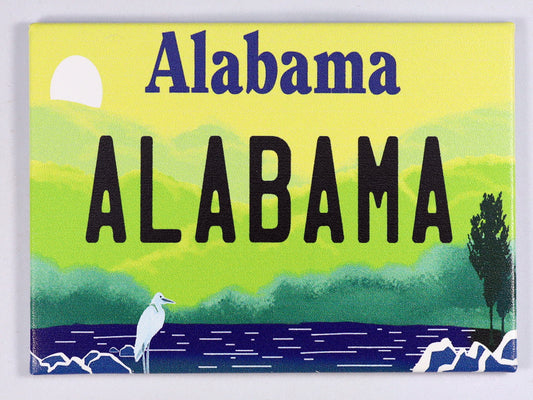 Alabama License Plate Fridge Collector's Souvenir Magnet2.5" X 3.5"