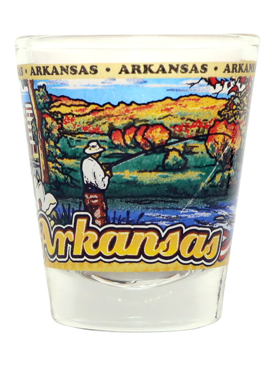 Arkansas State Wraparound Shot Glass