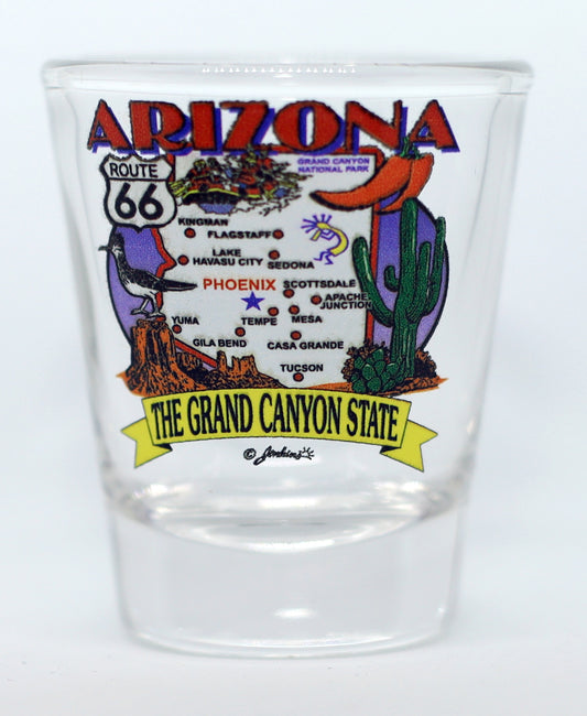 Arizona State Elements Map Shot Glass