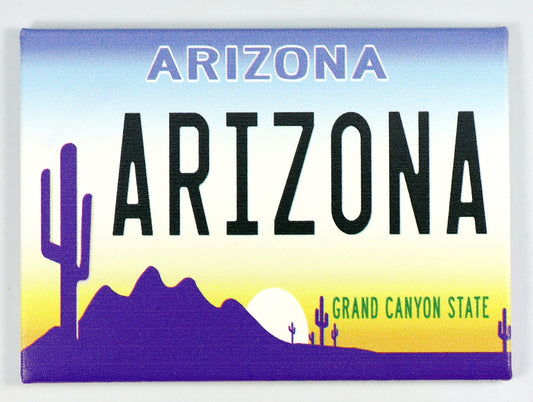 Arizona License Plate Fridge Collector's Souvenir Magnet2.5" X 3.5"
