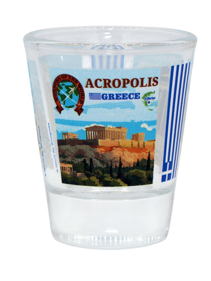 Acropolis Athens Greece Wonders of the World Collection Shot Glass