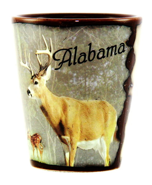 Alabama Full Wrap Deer Shot Glass