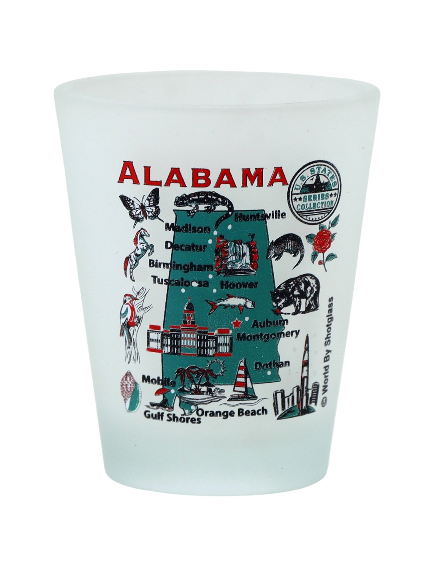 Alabama United States USA Souvenir Boxed Shot Glass Set (Set of 6)