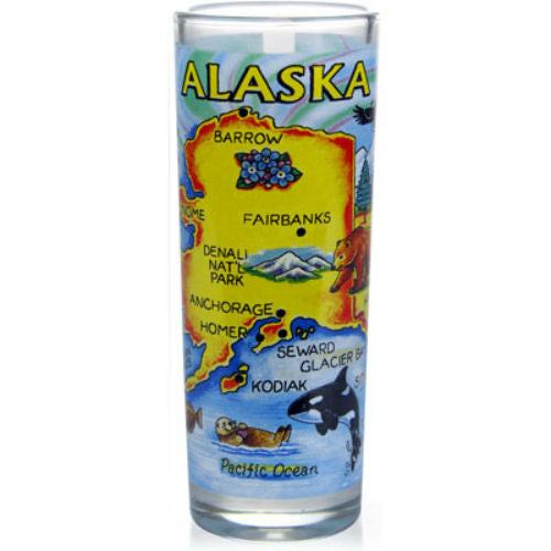 Alaska Aurora Map Shooter Shot Glass