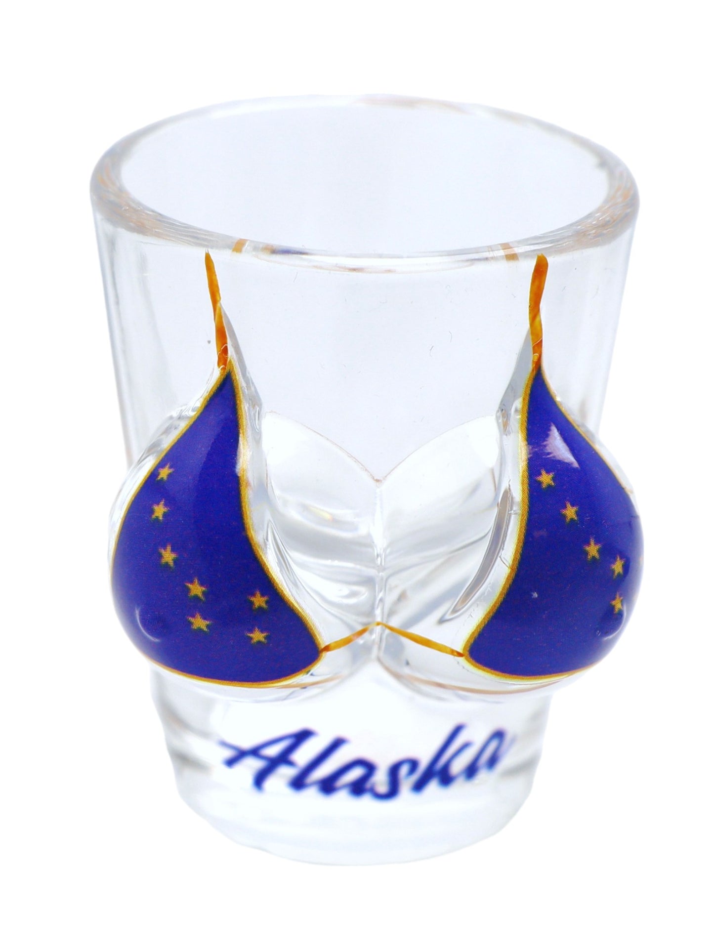 Alaska Flag Bikini Bust 3D Shot Glass