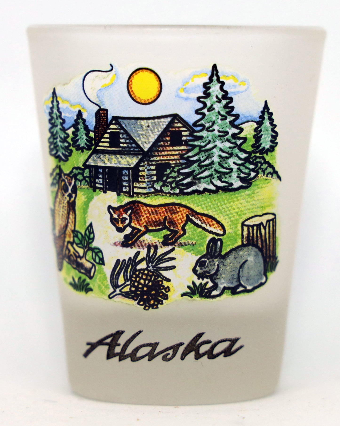 Alaska Log Cabin Souvenir Collectible shot glass