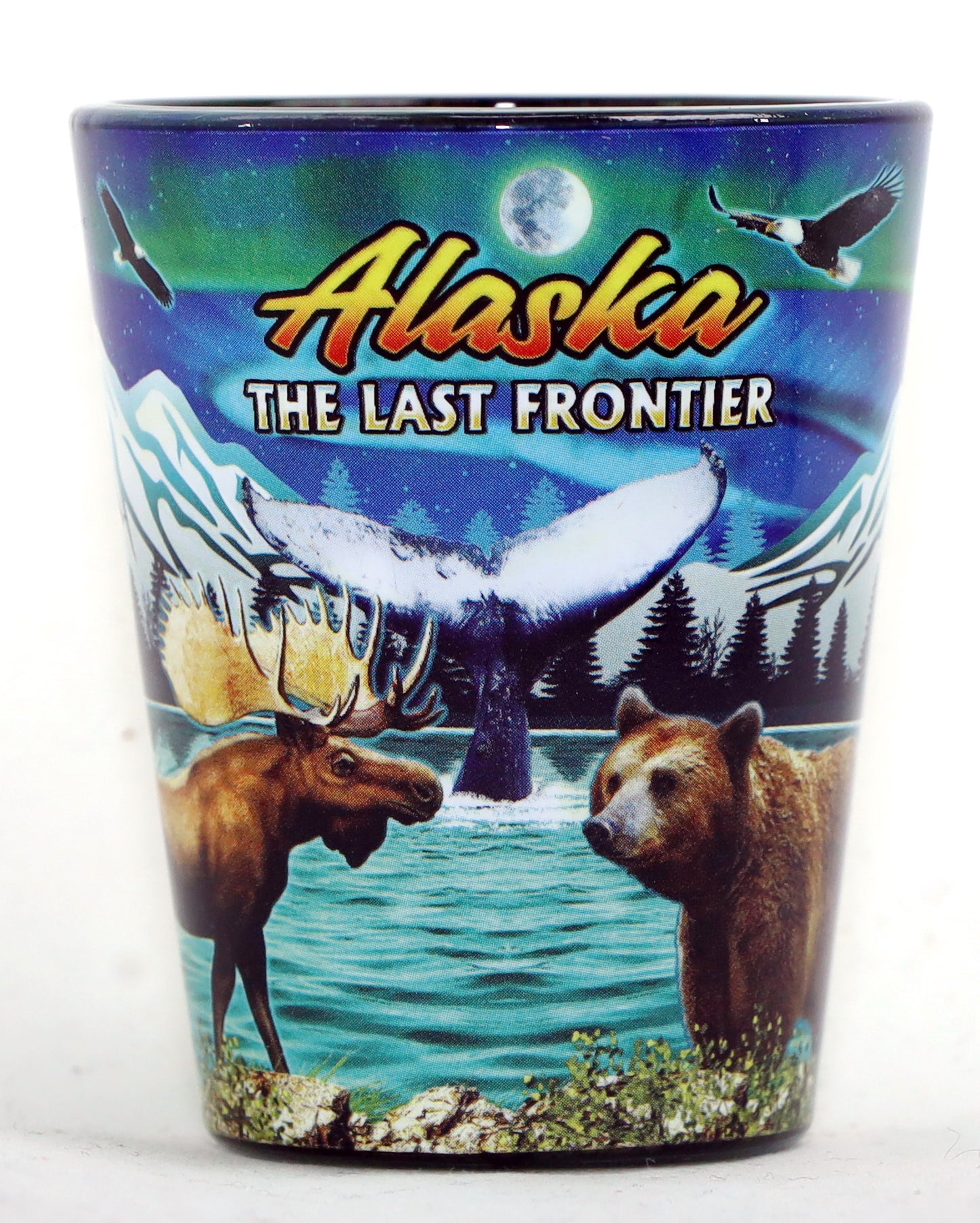 Alaska The Last Frontier State Scene In-and-Out Shot Glass
