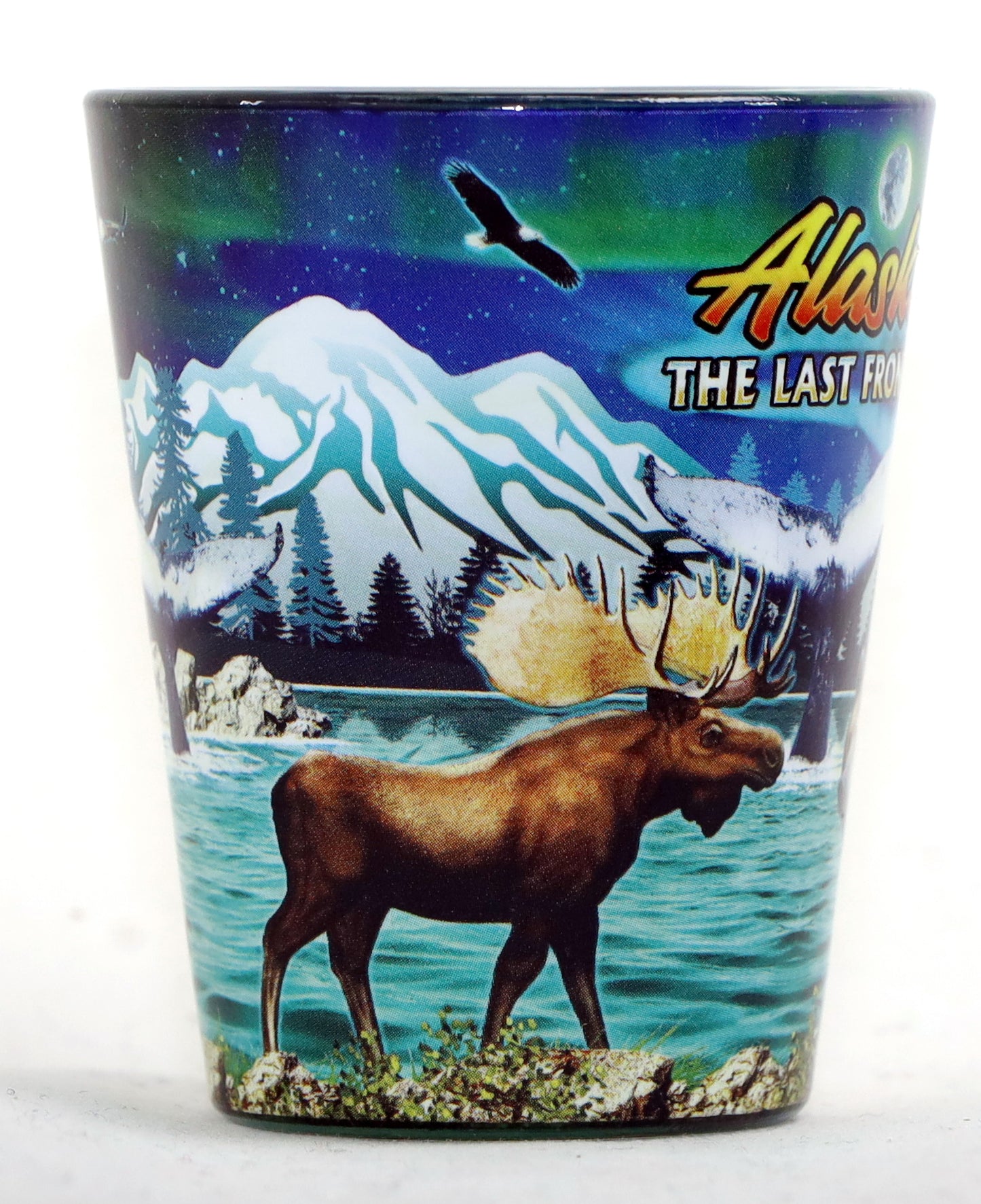 Alaska The Last Frontier State Scene In-and-Out Shot Glass