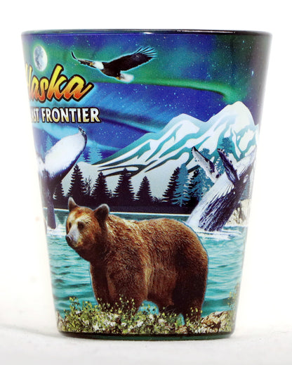 Alaska The Last Frontier State Scene In-and-Out Shot Glass