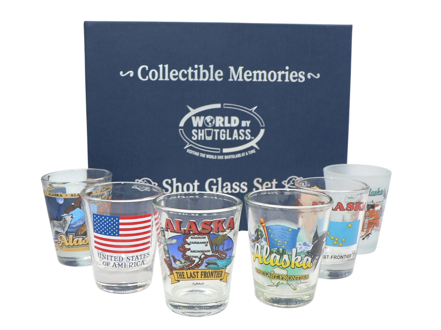 Alaska United States USA Souvenir Boxed Shot Glass Set (Set of 6)