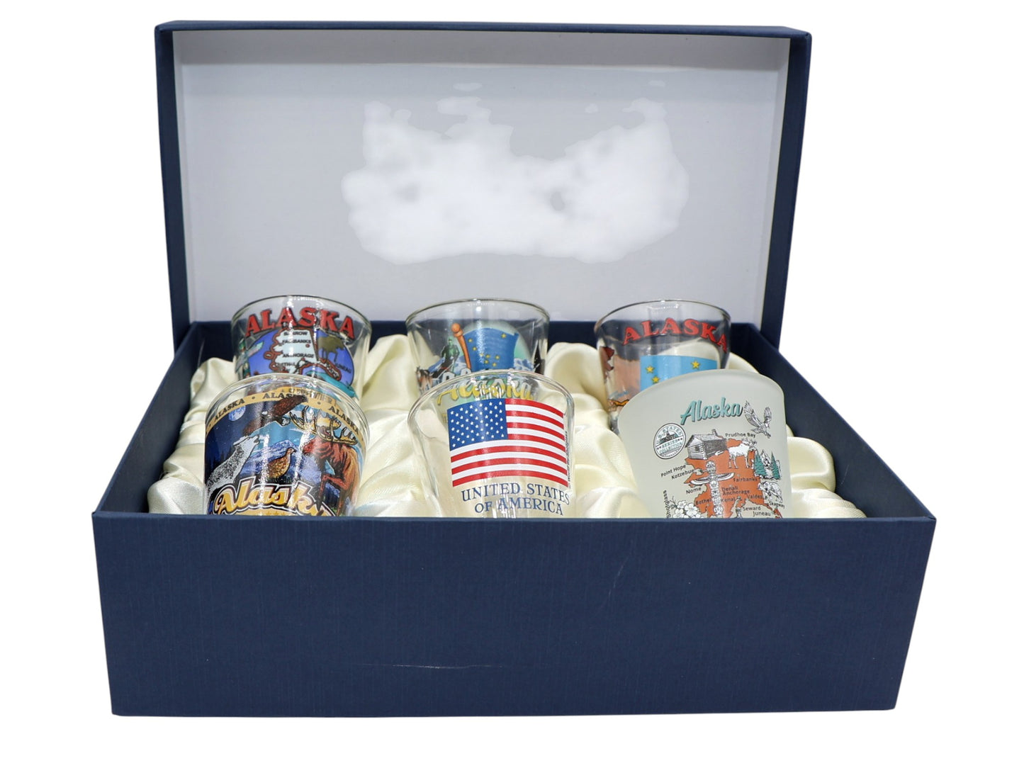 Alaska United States USA Souvenir Boxed Shot Glass Set (Set of 6)