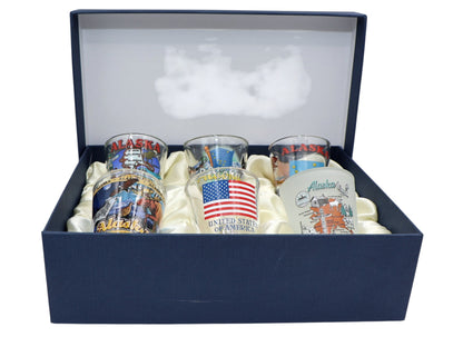 Alaska United States USA Souvenir Boxed Shot Glass Set (Set of 6)