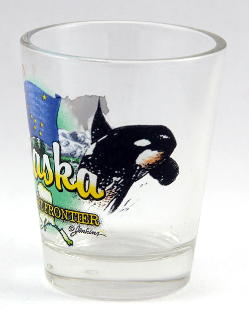 Alaska Last Frontier State Elements Shot Glass jks