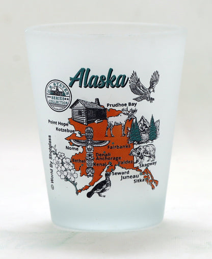 United States USA Pacific States Souvenir Boxed Shot Glass Set (Set of 6)
