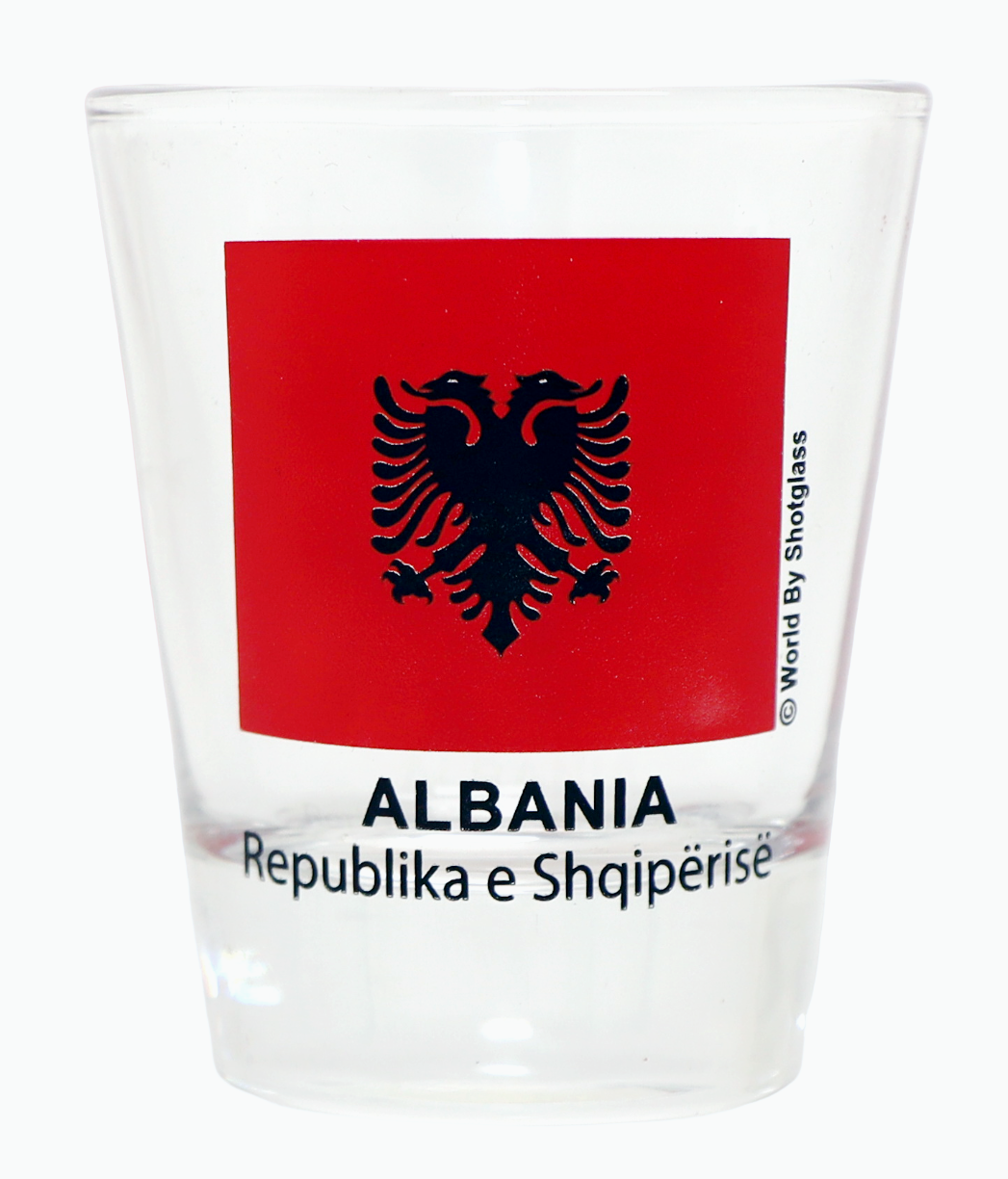 Albania Souvenir Boxed Shot Glass Set (Set of 2)