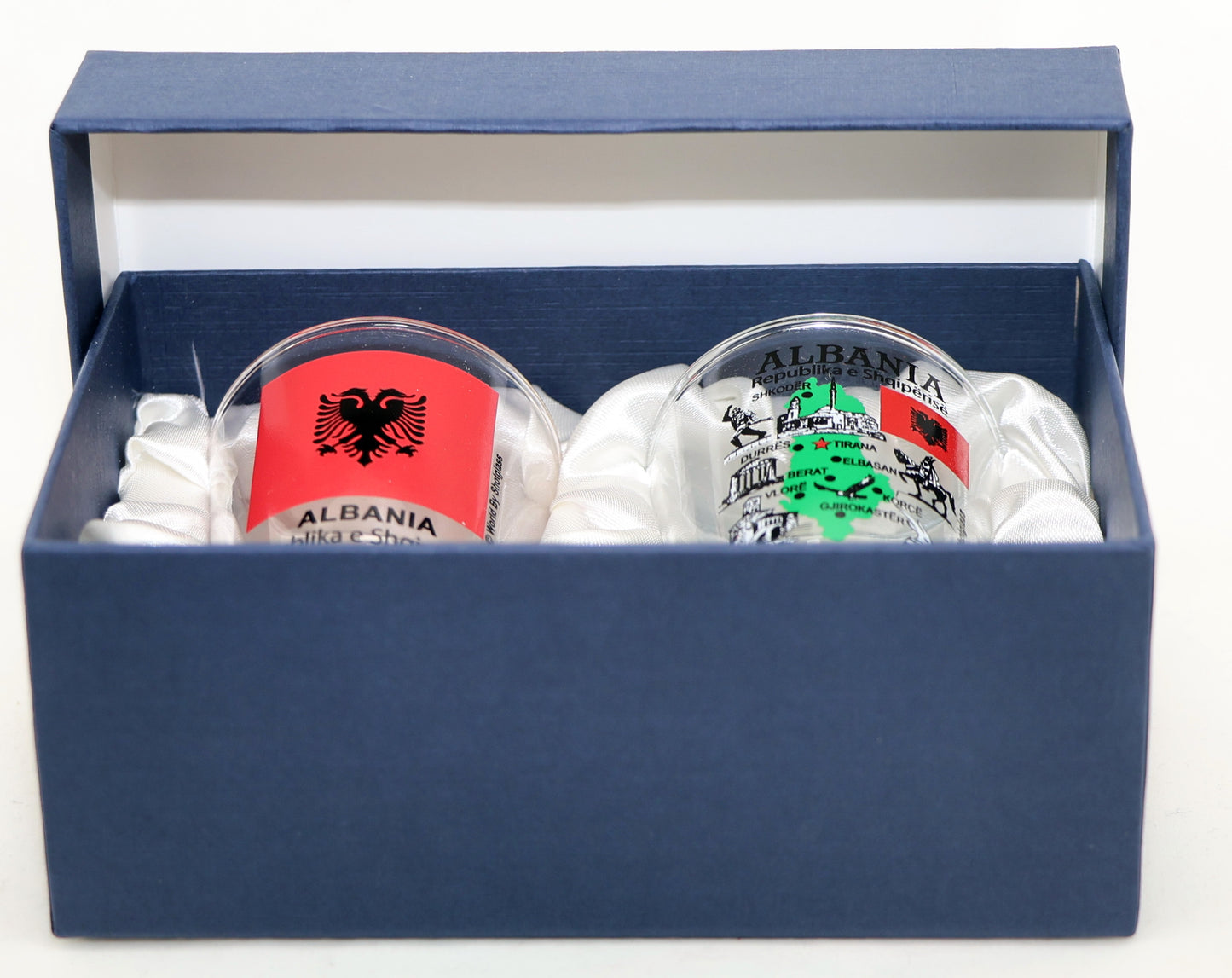 Albania Souvenir Boxed Shot Glass Set (Set of 2)