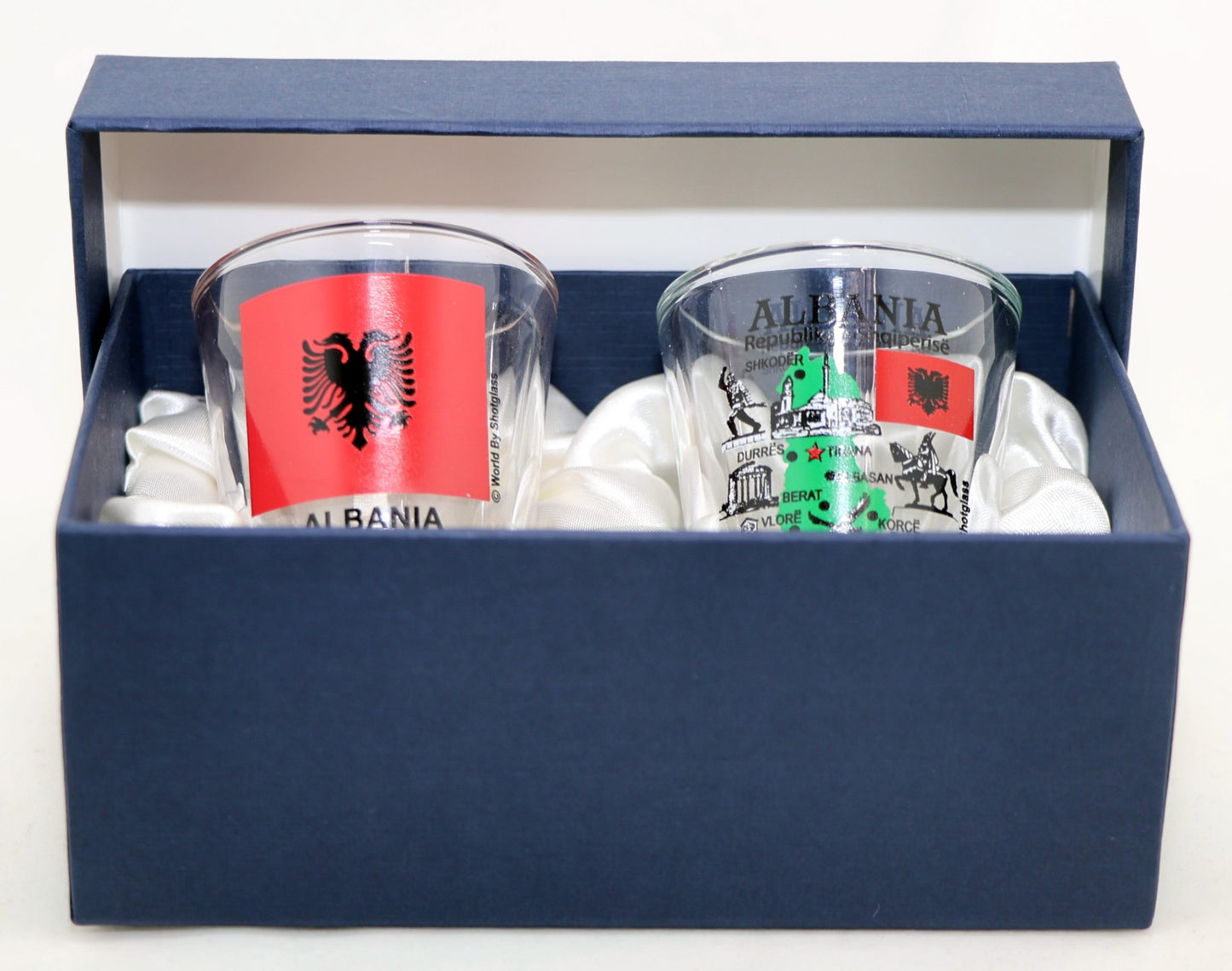 Albania Souvenir Boxed Shot Glass Set (Set of 2)