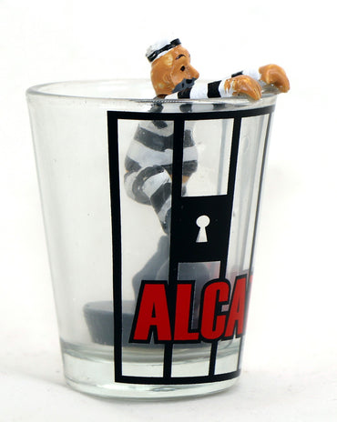 Alcatraz San Francisco California Escaping Inmate Shot Glass