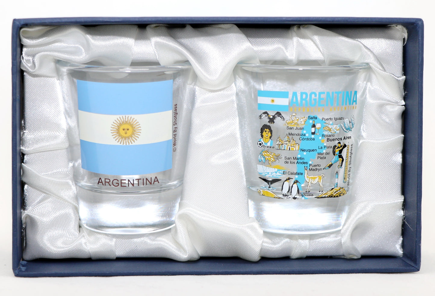 Argentina Souvenir Boxed Shot Glass Set (Set of 2)