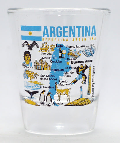 Argentina Souvenir Boxed Shot Glass Set (Set of 2)