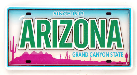 Arizona License Plate Dual Layer MDF Magnet