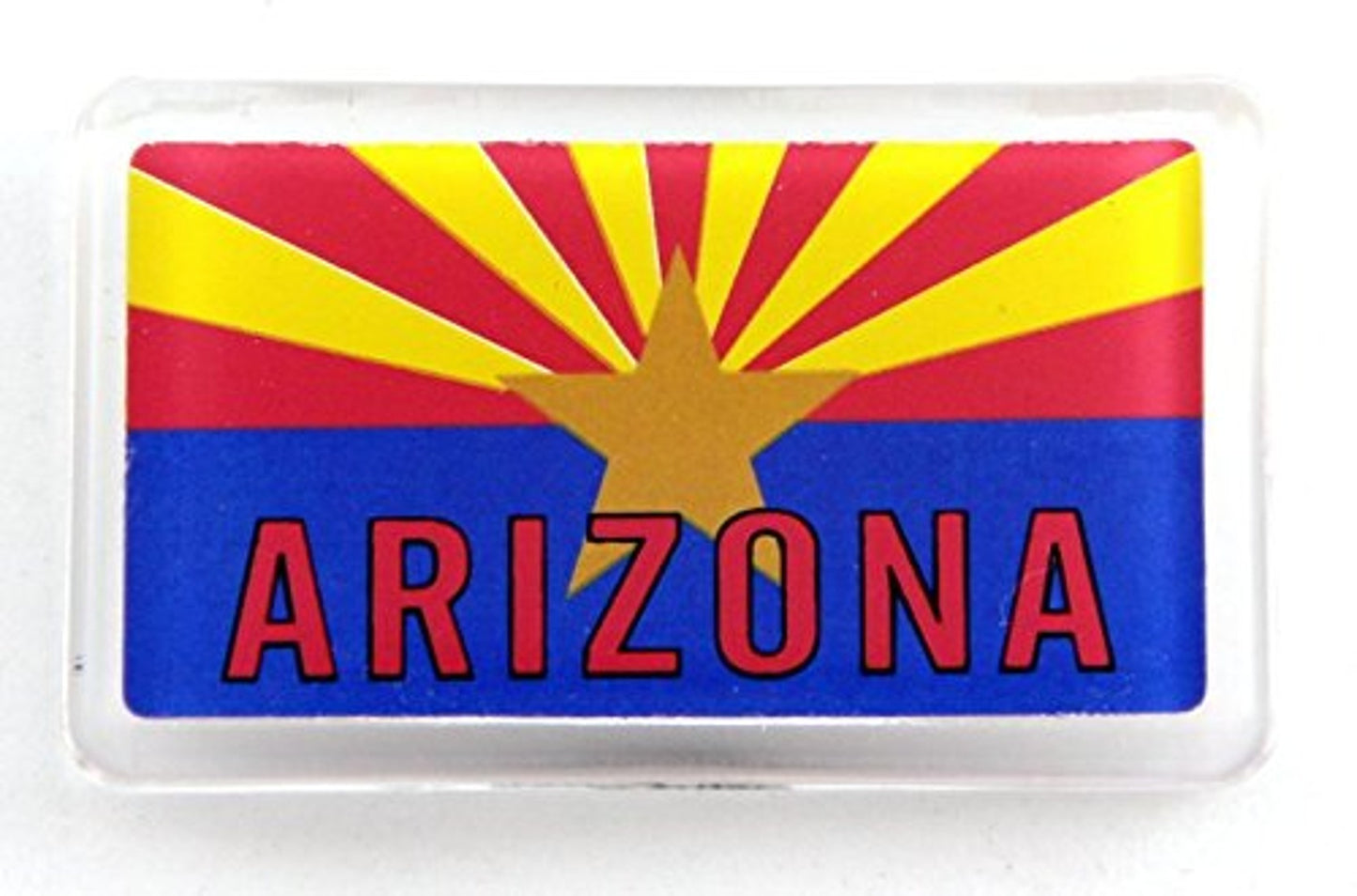 Arizona Flag Acrylic Small Fridge Collector's Souvenir Magnet 2 inches X 1.25 inches