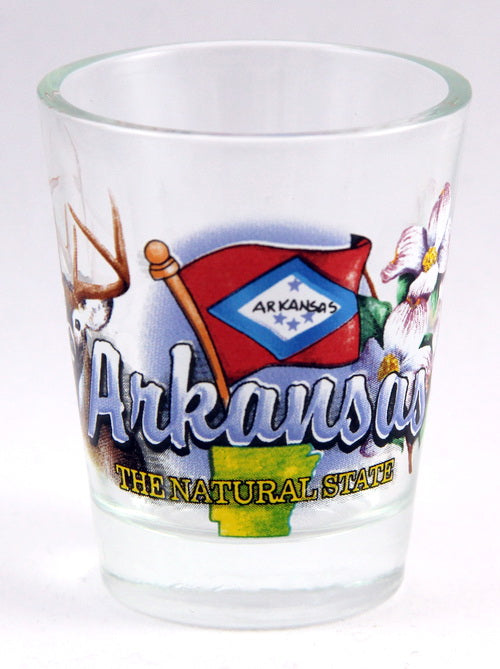 Arkansas Natural State Elements Shot Glass jks