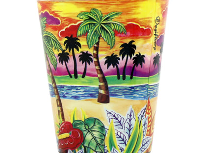 Aruba Yellow Palms In-and-Out Shot Glass