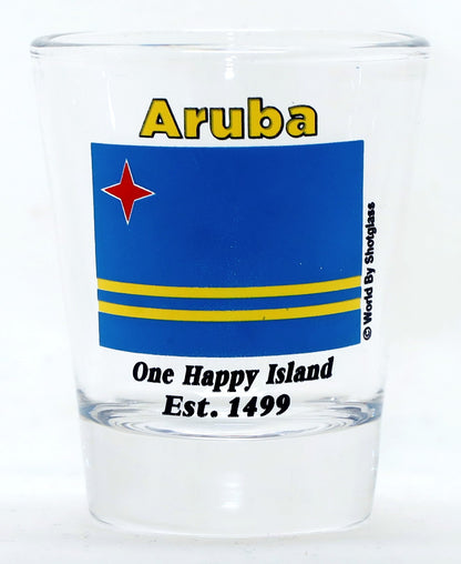 Aruba Caribbean Shot Glass Boxed Set (Set of 2)