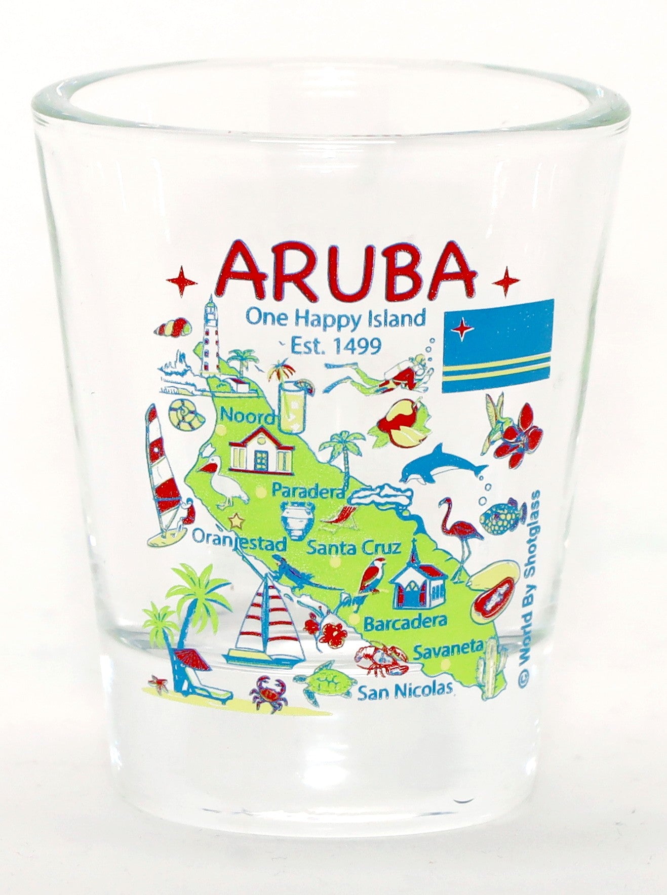 Aruba Caribbean Shot Glass Boxed Set (Set of 2)